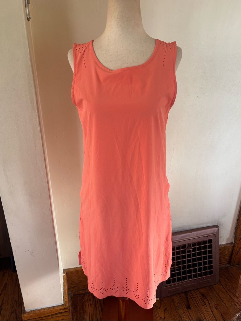 Title Nine Unconventional Orange Laser Cut Athletic Dress